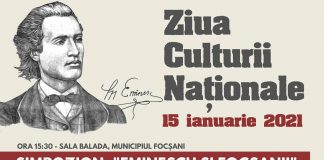 Evenimente de Ziua Culturii Naționale, la Focșani