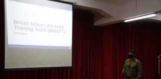 Instrucție britanică la Brigada 282 ”Unirea Principatelor”