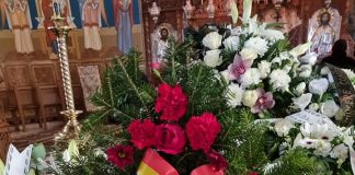 Zeci de preoți și monahi la înmormântarea părintelui protosinghel Cleopa Nechita de la Mănăstirea Mușunoaiele