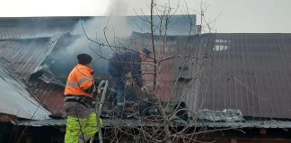FOTO Incendiu la o gospodărie din Odobești