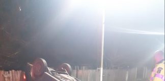 ULTIMA ORĂ Mașină răsturnată la intrarea în Golești