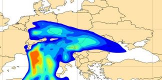 Nor de praf saharian deasupra României
