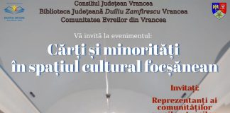 Evenimente culturale, mâine, la Sinagoga Focșani și la Biblioteca Județeană