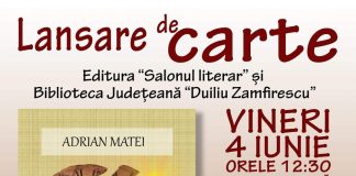 Vineri, 4 iulie, lansare de carte la Biblioteca Județeană