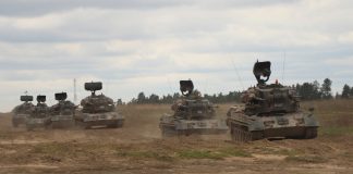 FOTO Primul exercițiu pe teren, în Polonia, pentru militarii vrânceni de la Antiaeriană