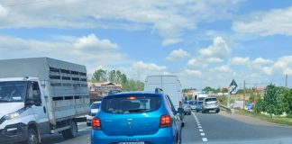 ULTIMA ORĂ Trafic aglomerat pe E85, la Golești, din cauza unui carambol