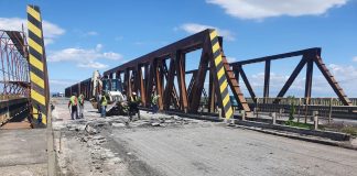 FOTO Se lucrează la podul peste Putna, de la Garoafa