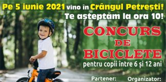 Întrecere pe biciclete, pentru copii, în Crângul Petrești