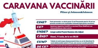 Echipa mobilă de vaccinare va fi mâine lângă sediul Poștei din Adjud. Oamenii sunt așteptați să se imunizeze, fără programare