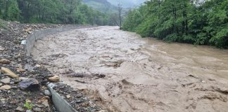 FOTO Risc de inundații la deal și la munte. Debitele cursurilor de apă au crescut periculos