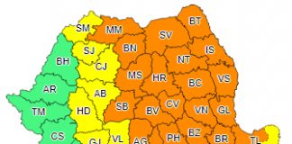 Cod portocaliu în Vrancea de vijelii puternice, grindină și ploi abundende