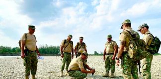 Tabără de instrucție pe marginea cursurilor de apă pentru cercetașii Batalionului ”Mărăști”