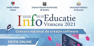Echipa Colegiului Unirea Focșani, mențiune la Concursul Național InfoEducație