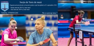 Copiii sunt așteptați să se înscrie la Secția de tenis de masă a CSM Focșani 2007