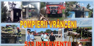 Peste 500 de intervenții ale pompierilor vrânceni în luna iulie