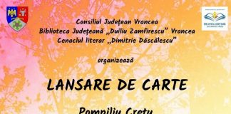 Lansare de carte la Biblioteca Județeană „Duiliu Zamfirescu”