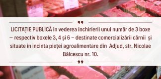 Licitație pentru boxele de carne din Piața Adjud
