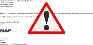 Atenție! Emailuri false în numele ANAF!
