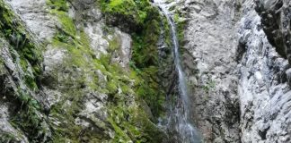 FOTO Jandarmii montani au arborat drapelul național la Cascada Văcăria, în cinstea a 20 de ani de activitate