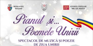 Muzică și poezie, de Ziua Națională, la Ateneul Popular Focșani
