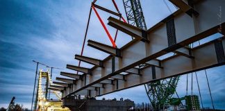 VIDEO-FOTO Stadiul lucrărilor la cel mai mare pod din România a ajuns la 60%