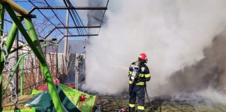 FOTO Trei echipaje de pompieri s-au luptat cu flăcările la Bârsești
