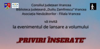 Lansare de carte a scriitorilor cu deficiențe de vedere din Vrancea