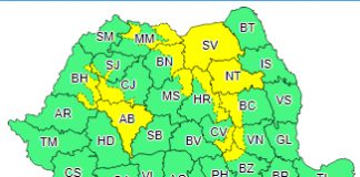 O nouă atenționare de vânt, în Munții Vrancei