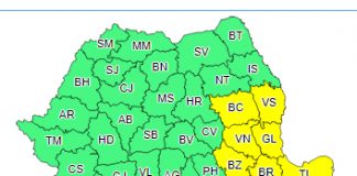 Atenționări meteo de vânt, în Vrancea, până miercuri dimineață
