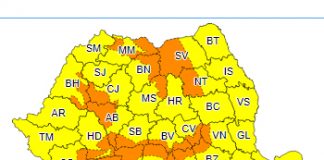 Alerte meteo de vânt în toată țara și viscol la munte
