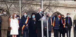 ULTIMA ORĂ Ceremonie în Piața Unirii din Focșani, de Ziua Unirii Principatelor Române
