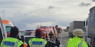 Trafic blocat pe un sens de mers, pe E85, din cauza unui accident
