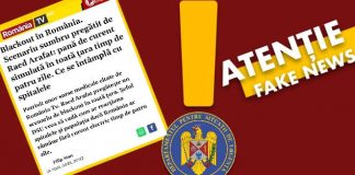 Și Departamentul pentru Situații de Urgență reclamă distribuirea de informații false, menite să inducă panică în rândul opiniei publice