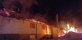 Gospodărie mistuită de flăcări la Negrilești/ O femeie a suferit atac de panică