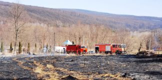 VIDEO-FOTO Amenzi de la pompieri pentru incendierea vegetației uscate