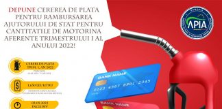 APIA primește Cererile de plată pentru rambursarea ajutorului de stat pentru motorina utilizată la lucrările agricole în primul trimestru
