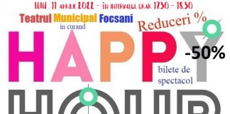 Promoția Happy Hour, astăzi, la Teatrul Municipal ”Mr. Gh. Pastia”