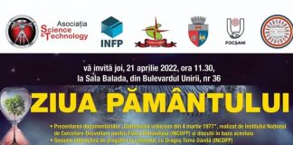 Ziua Pământului marcată mâine, la Focșani. Printre invitați, prof. Alexandru Mironov