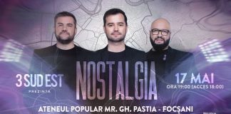 Concert 3 Sud Est, peste două săptămâni, la Focșani