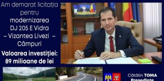 A fost scoasă la licitație modernizarea drumului județean 205 E Vidra–Vizantea Livezi–Câmpuri