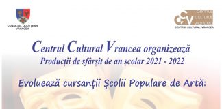 Cursanții Școlii Populare de Artă Focșani își prezintă creațiile la sfârșit de an școlar