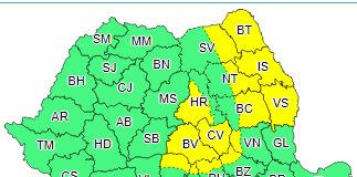 Meteo: cod galben de vânt în Munții Vrancei