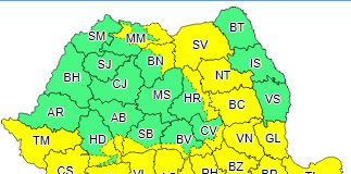 Nicio zi fără cod galben de vijelii, averse și grindină