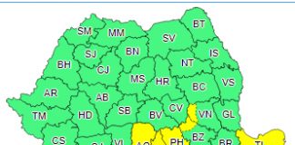 O nouă atenționare meteo pentru Munții Vrancei