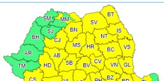 Se anunță ploi până sâmbătă dimineață