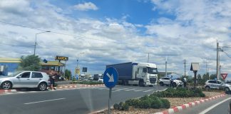 Trafic îngreunat pe E85, la intrarea în Focșani dinspre Bacău