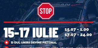 Bulevardul Unirii este închis circulației rutiere, în centrul Focșaniului, și în acest weekend