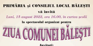 Două zile de sărbătoare la Bălești, în minivacanța de Sfânta Maria Mare