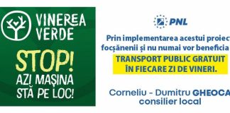 Proiect ”Vinerea verde”, depus la Primăria Focșani, pentru reducerea poluării și a blocajelor în trafic/ Primarul nu-l consideră, încă, oportun pentru oraș
