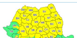 Codul galben de instabilitate atmosferică, prelungit